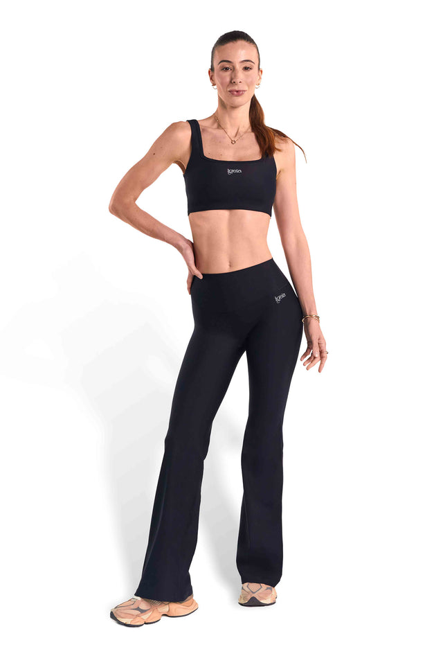 Square Neck Bra | Caviar Black