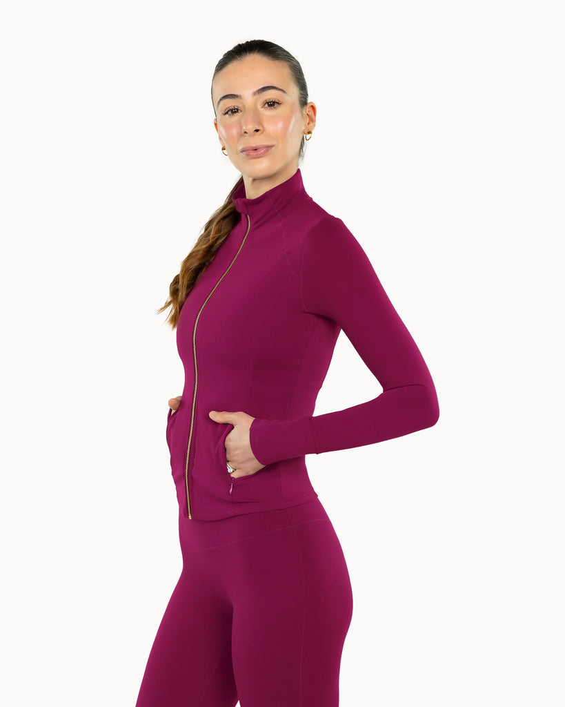 Long Sculpt Jacket | Cherry