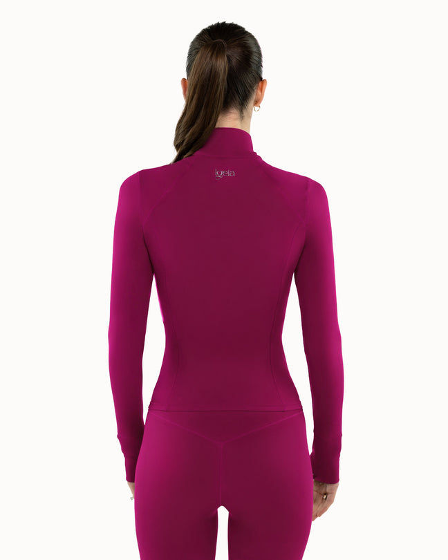 Long Sculpt Jacket | Cherry