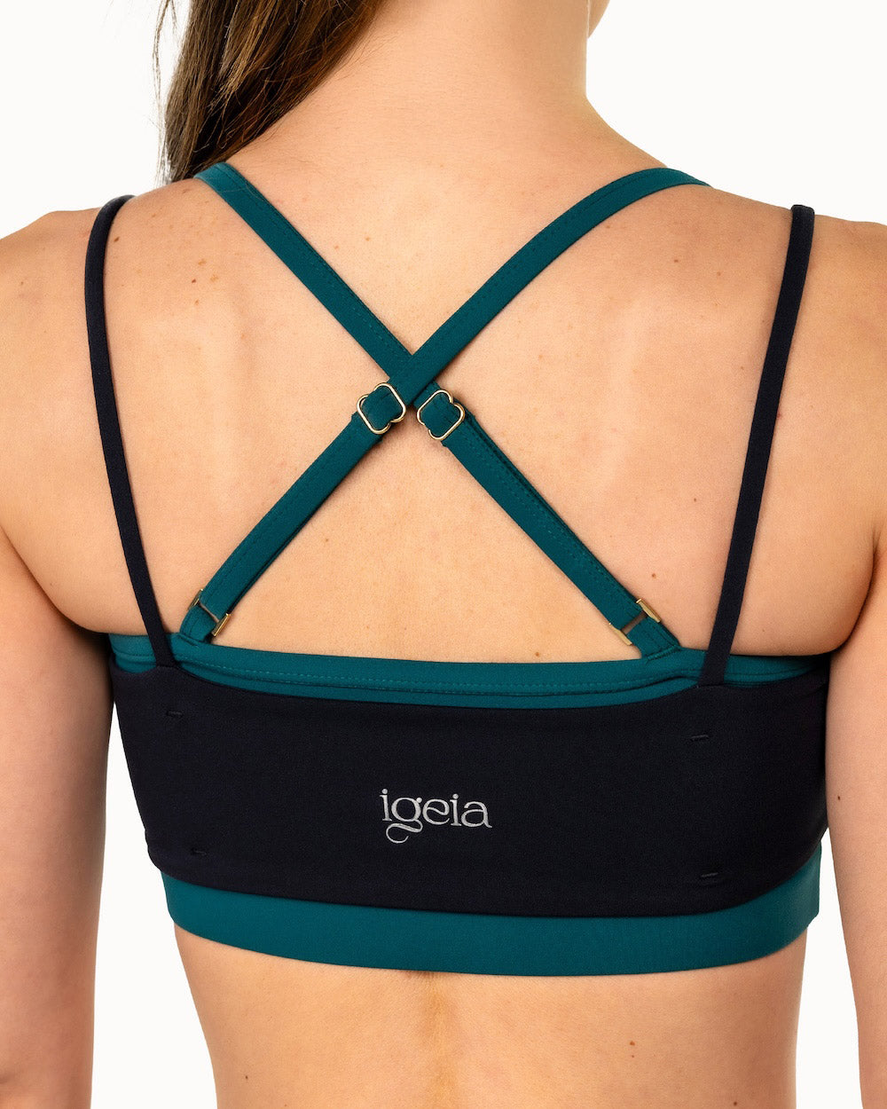 Support Bra Warm Luxe™ | Pine Needle + Truffle Black