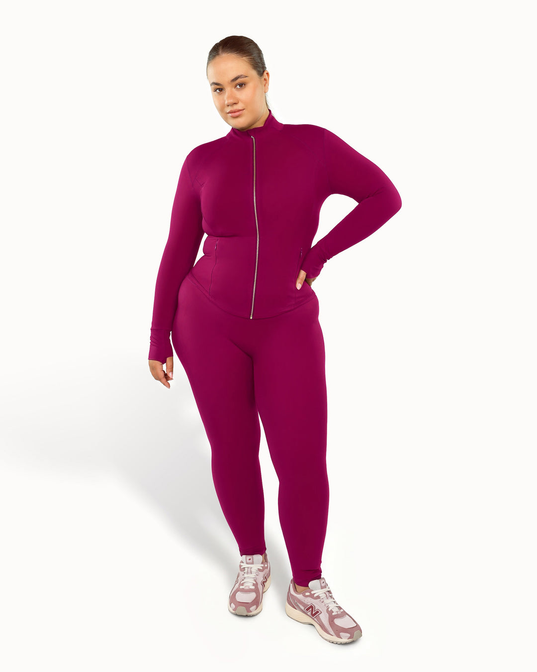 Long Sculpt Jacket | Cherry