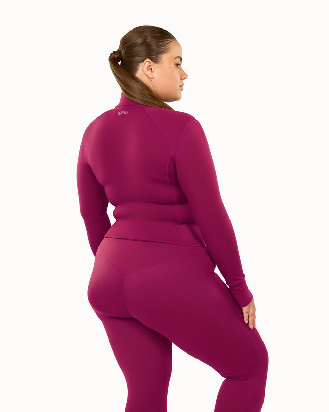 Long Sculpt Jacket | Cherry