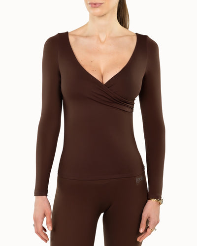 Heartwrap Top Warm Luxe™ | Chocolate image 1