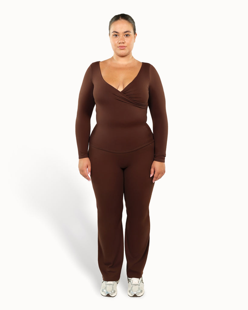 Heartwrap Top Warm Luxe™ | Chocolate