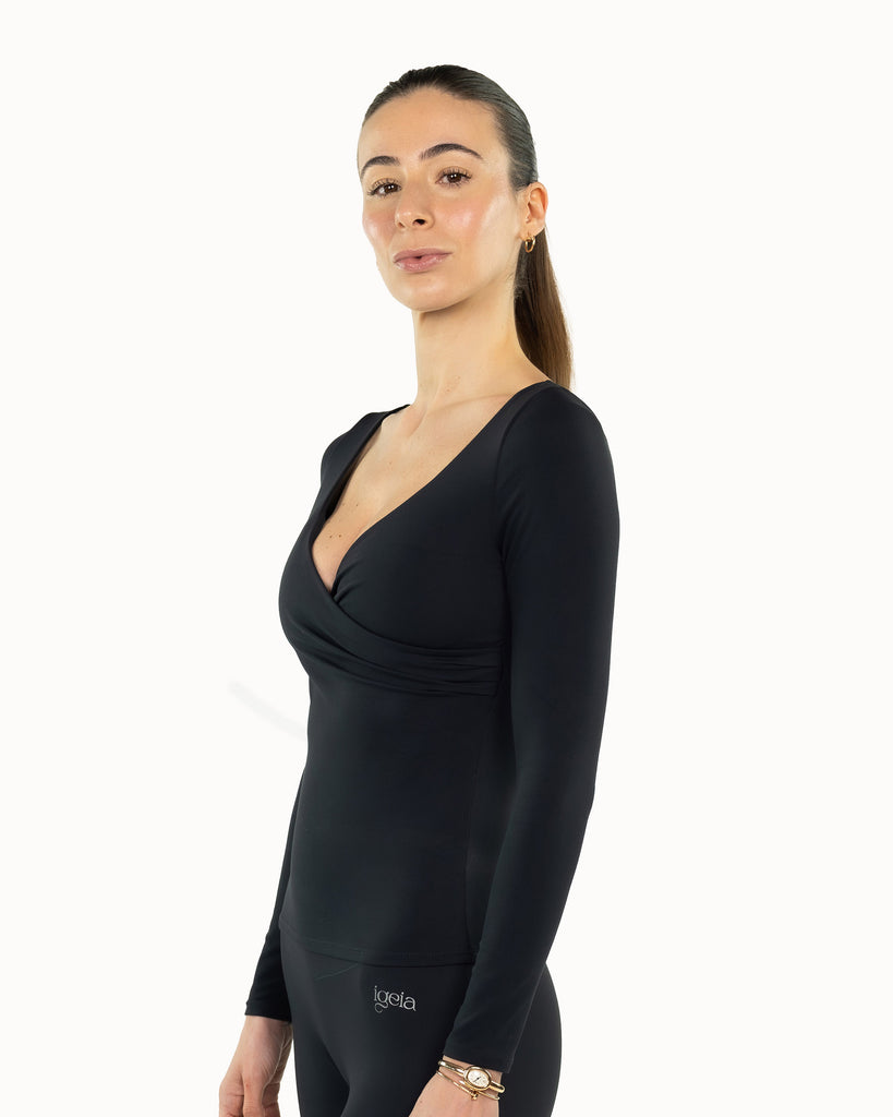 Heartwrap Top Warm Luxe™ | Truffle Black