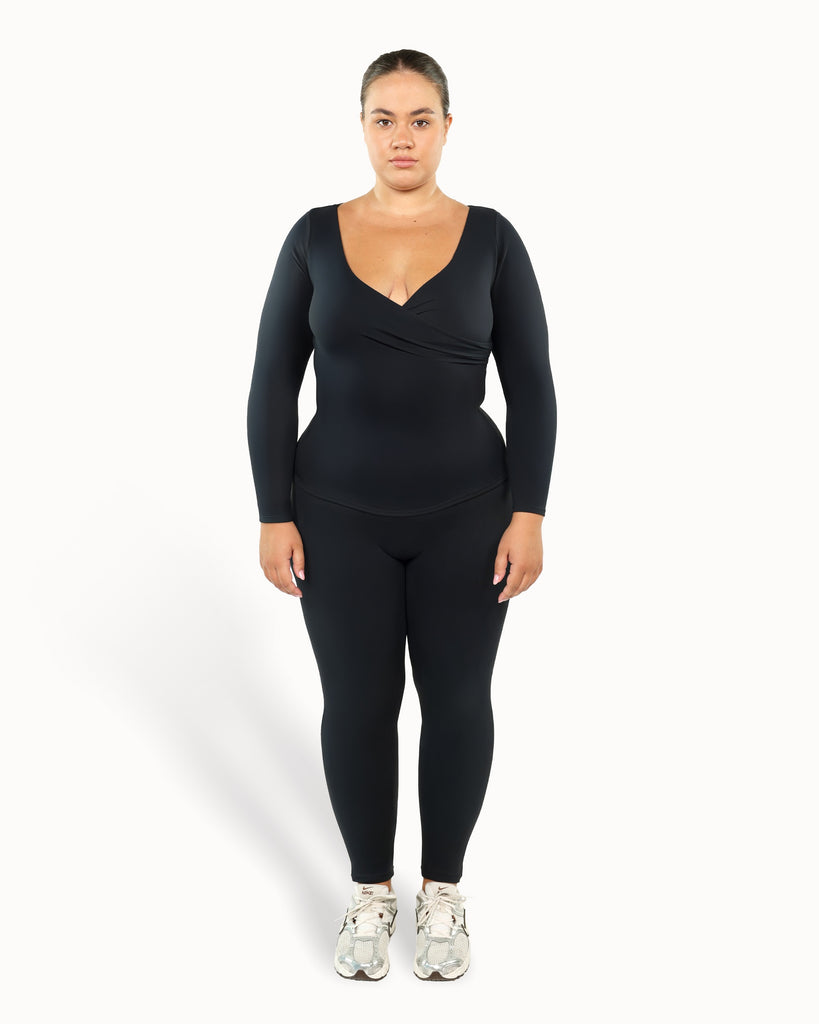 Heartwrap Top Warm Luxe™ | Truffle Black