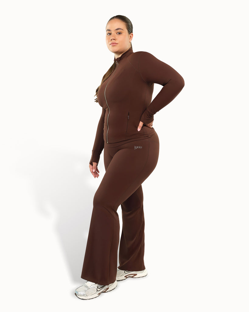 Long Sculpt Jacket Warm Luxe™ | Chocolate