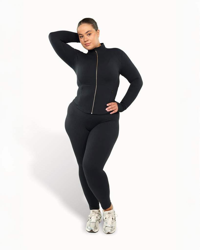 Long Sculpt Jacket Warm Luxe™ | Truffle Black